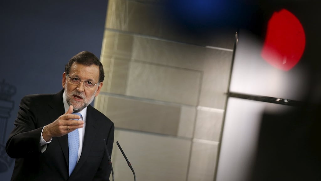 Spanish Prime Minister Mariano Rajoy said: “We’re talking about the defence of an entire country. They are trying to liquidate the unity of a nation with more than five centuries of history.” Photograph: Andrea Comas/Reuters