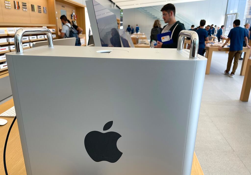Apple shares have lagged all but one of the so-called magnificent seven mega-cap tech stocks in 2023. Photograph: Justin Sullivan/Getty