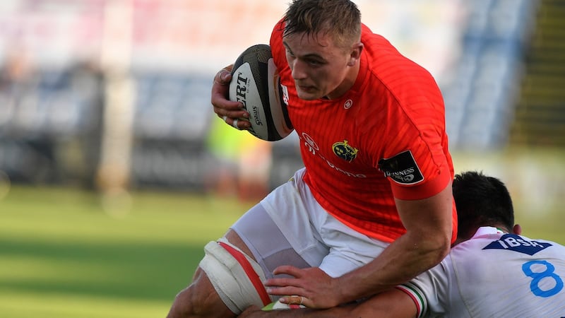 Gavin Coombes could make his Ireland debut after a tremendous season for Munster. Photograph: Luca Sighinolfi/Inpho