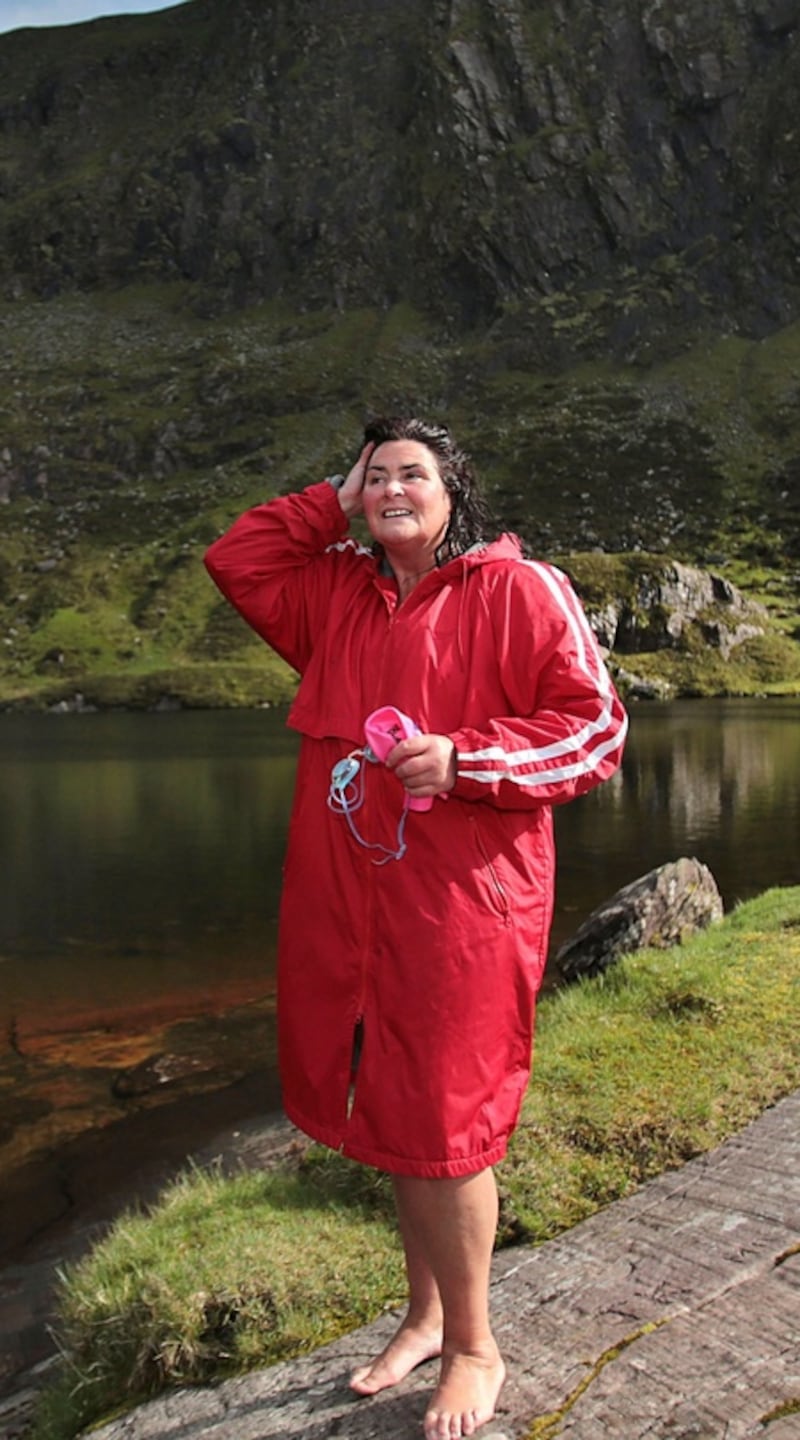 Nuala Moore Pedlar’s Coom, Conor Pass, where she trains in the lake. Photo: Valerie O’Sullivan
