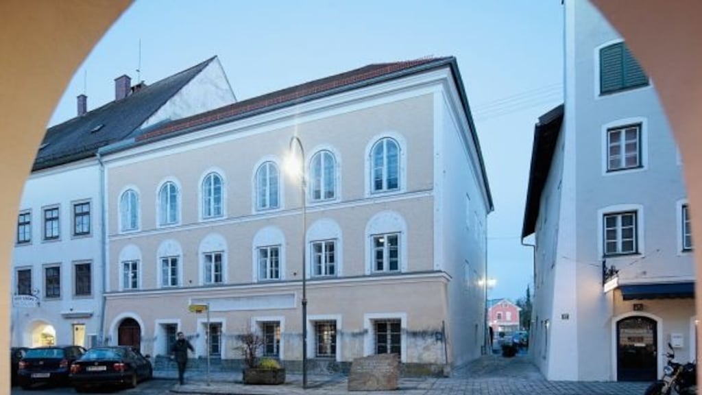 A general view of the house in Braunau am Inn, Austria, where Adolf Hitler spent his early childhood. Photograph: Johannes Simon/Getty Images