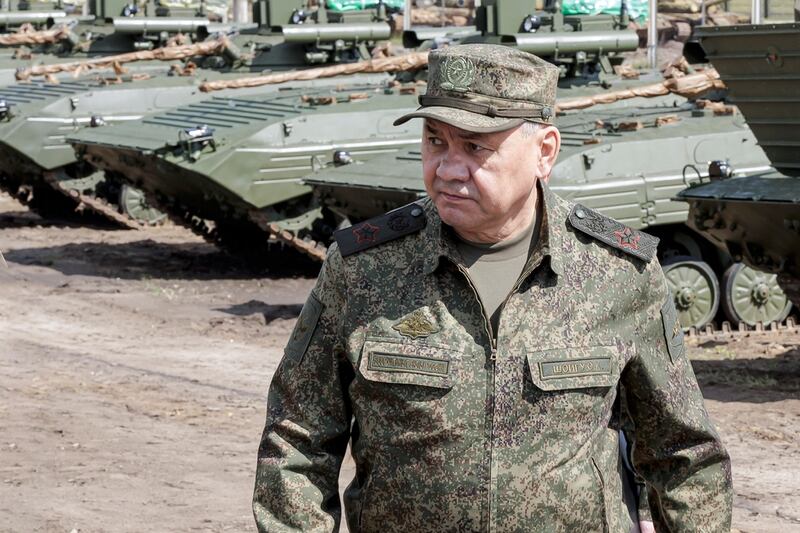 Sergei Shoigu: the Russian defence minister has been accused by Wagner founder Yevgeny Prigozhin of ordering a rocket strike on one of his military camps. Photograph: Russian Defence Ministry Press Service/AP