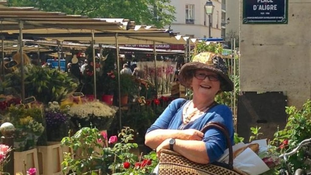 Jean O’Sullivan at the marché d’Aligre in Paris.