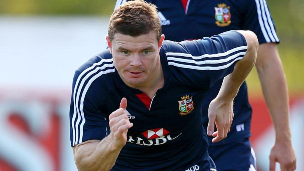 Brian O’Driscoll training with the Lions. The decision to drop the Irish centre for the third test has been  met with shock, bemusement and condemnation by players, pundits and supporters. Photograph: Inpho