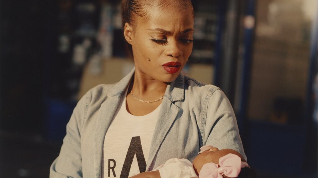 Detail: Cybil McCaddy with Daughter Lulu, 2018 by Enda Bowe. C-Type print, 127x101.6cm