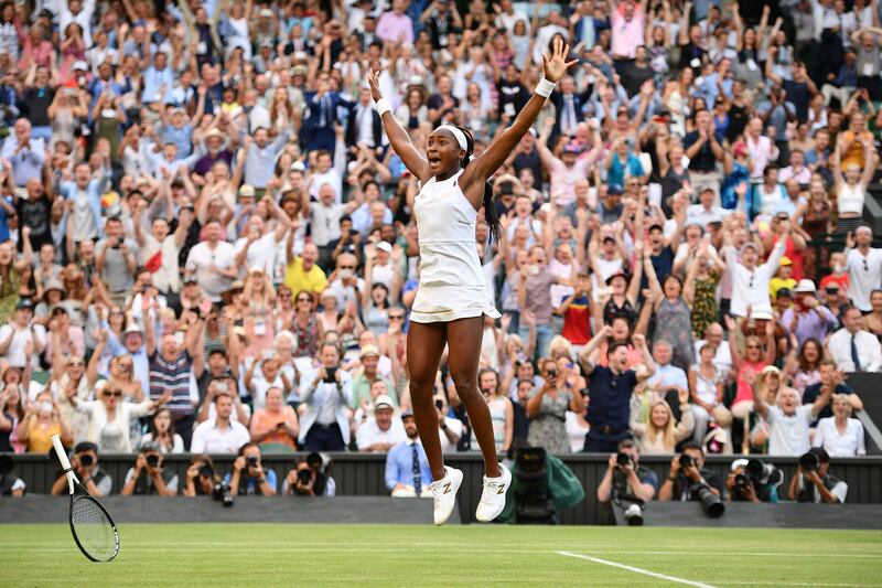 Coco Gauff burst onto the tennis scene by beating Venus Williams as a 15-year-old at Wimbledon. Photograph: Daniel Leal/ AFP via Getty Images