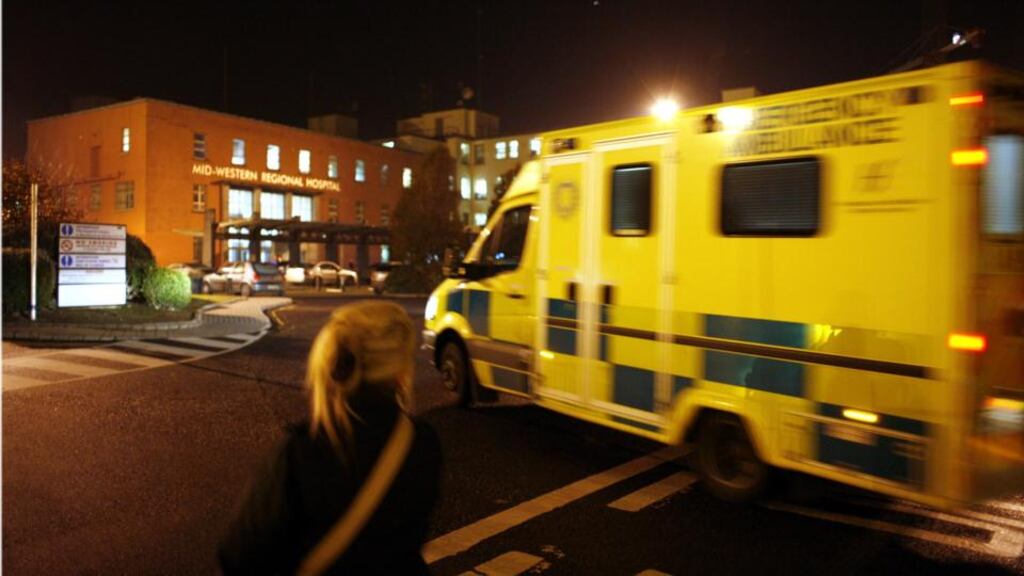The body of a man who died in a fire last night in a farmhouse near Kibehenny on the Cork-Limerick border was removed to the Mid-Western Regional Hospital in Limerick. Photograph: Dara Mac Dónaill/The Irish Times
