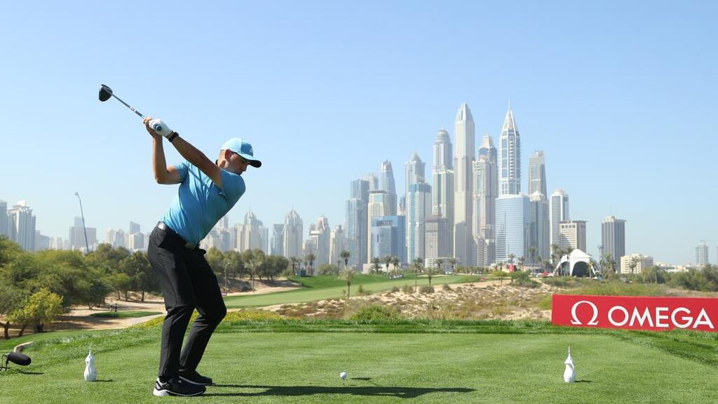 Sergio Garcia is two strokes off the lead after the opening round in Abu Dhabi. Photograph: Warren Little/Getty
