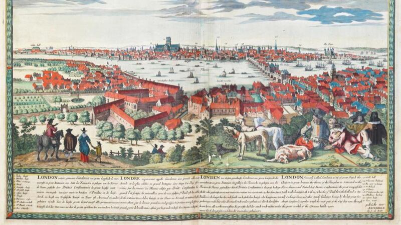 London, originally by Hollar, but this is a rare Amsterdam engraving by De Witt, circa 1650-65. Image: The Board of Trinity College Dublin