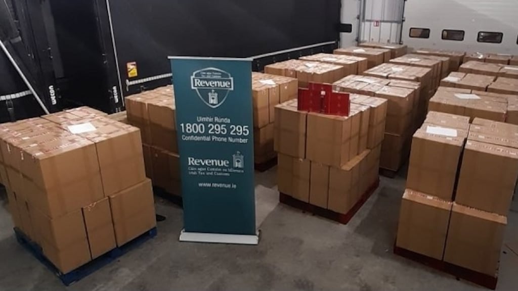 The cigarettes, branded ‘JPS Red’, have an estimated retail value of approximately €2.4 million.