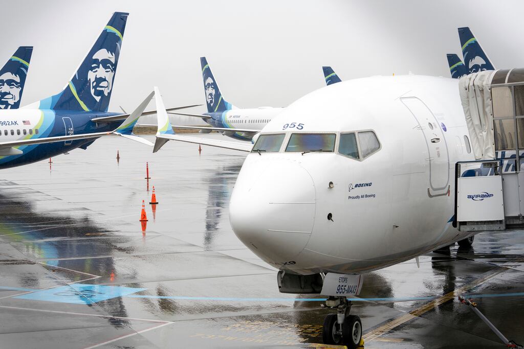 Alaska Airlines grounded 20 per cent of its fleet and cancelled hundreds of flights until the 737 Max 9 can undergo safety inspections. Photograph: M Scott Brauer/The New York Times