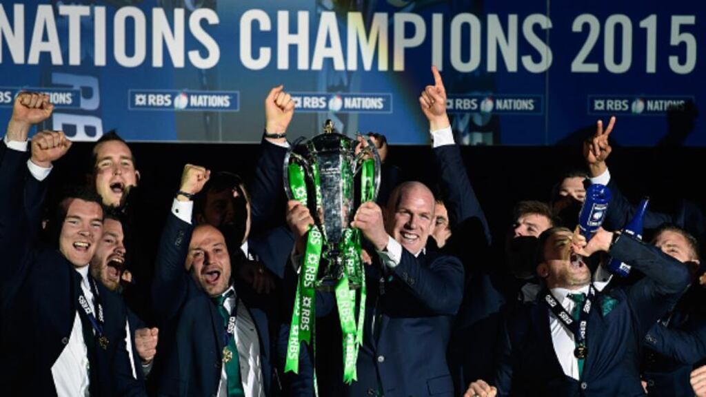 Ireland’s Six Nations win was a major factor in the IRFU’s “strong financial performance” in the 2014/15 season. Photograph: Getty