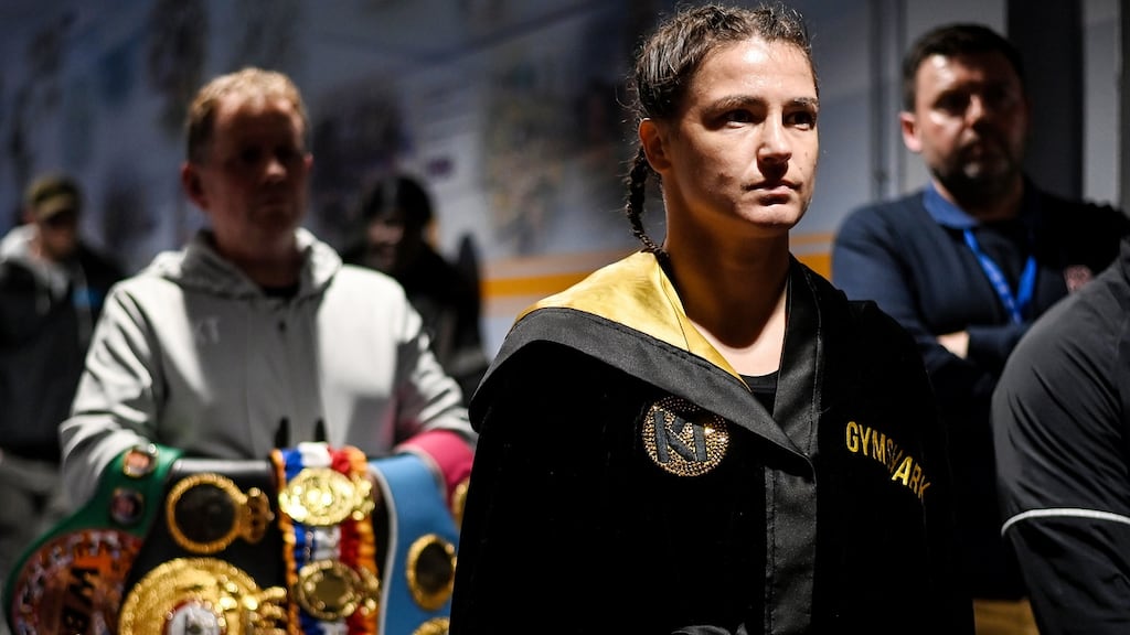 Katie Taylor defends her undisputed world lightweight title against Firuza Sharipova in Liverpool on December 11th. Photograph: Matthew Pover/Inpho