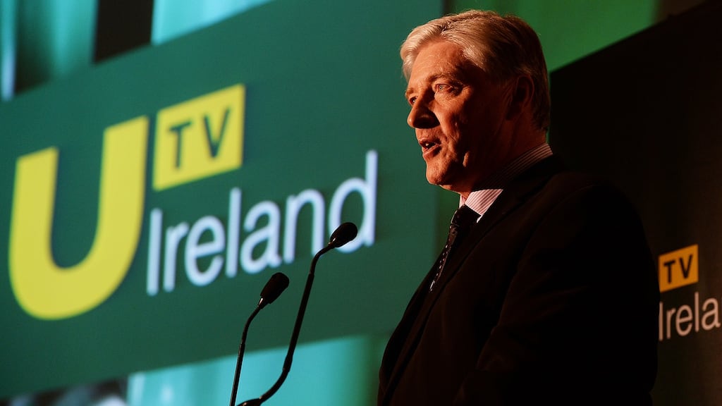 Pat Kenny at the launch of UTV Ireland in Dublin in August 2014. The station was launched with much fanfare but has struggled to perform since. (Photograph: Cyril Byrne / THE IRISH TIMES)