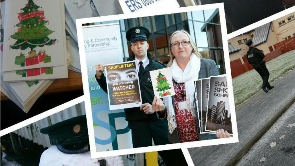 Police hope sending warning Christmas cards to shoplifters will deter them from attempting to steal during the busy December shopping period. Photograph: PSNI via Facebook