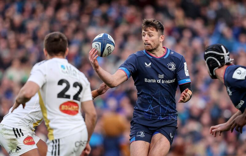 Leinster's Ross Byrne in action against La Rochelle in the Champions Cup quarter-final at the Aviva Stadium on April 13th. Photograph: Dan Sheridan/Inpho