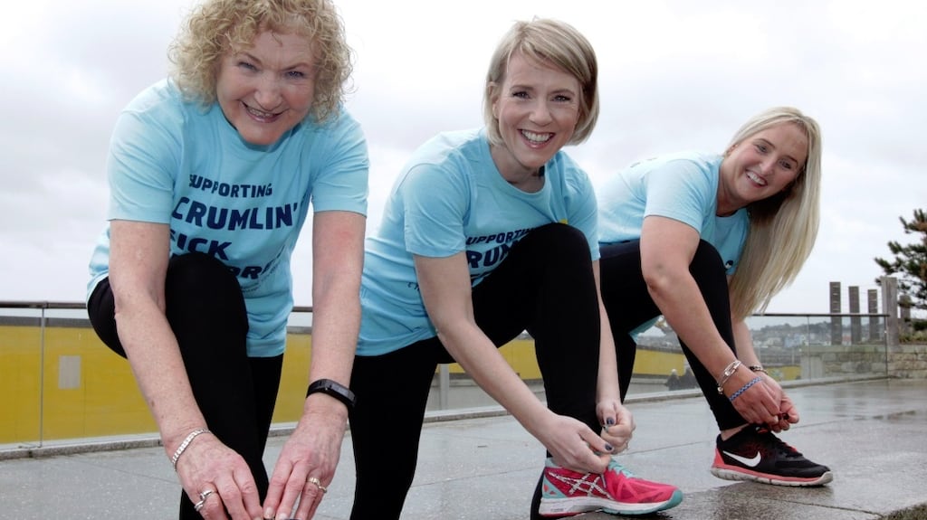 Eleanor Mooney, Aoife Cahill Mannion and Audrey McGill are encouraging women to walk, jog or run the VHI Women’s Mini Marathon in Dublin on Sunday, June 2nd, for some of Ireland’s sickest children