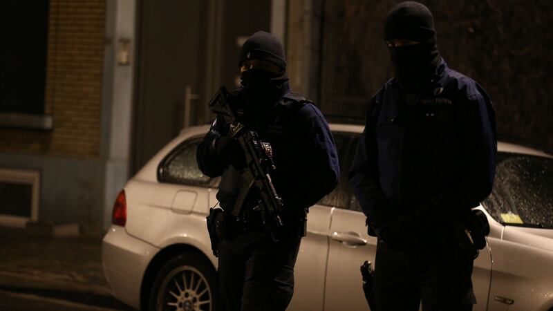 Six people were arrested on Thursday in a series of police operations in the Belgian capital. Photograph: Nicolas Maeterlinck/ AFP/Getty Images