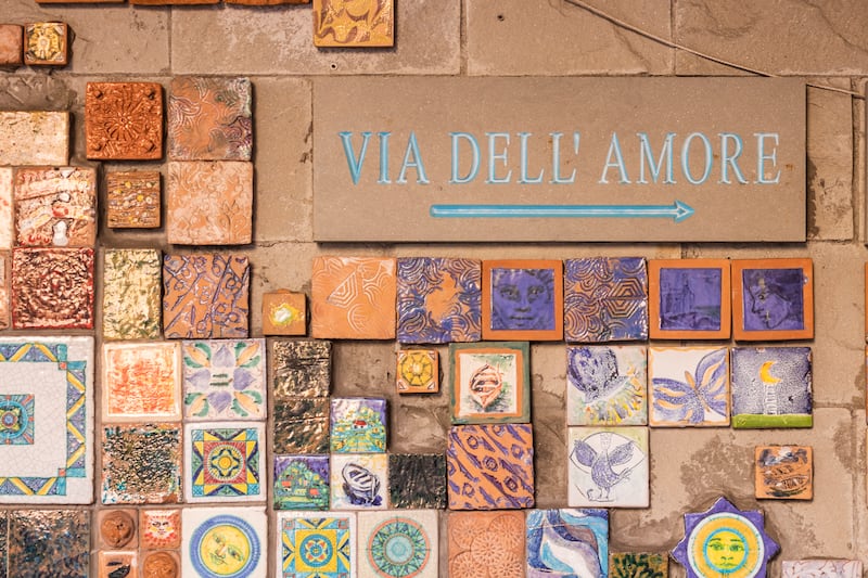La via dell'Amore, a path that follows the coast and connects Riomaggiore with Manarola. Photograph: Juana Mari Moya/Getty Images
