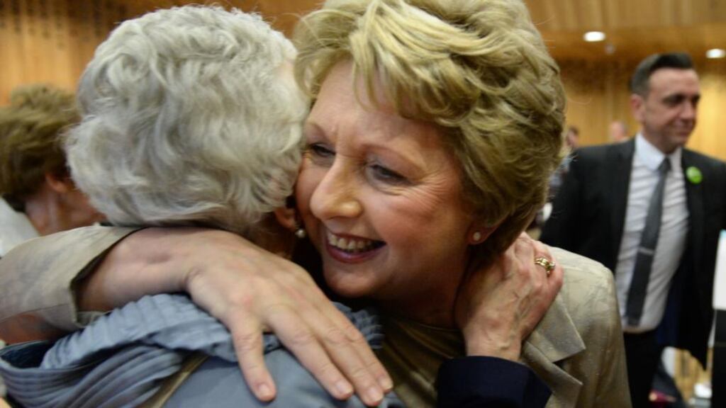 Good neighbours should know and respect each other, the former president Mary McAleese said on Wednesday at the official opening of the Orange Order’s new interpretive centre in east Belfast. Photograph: Dara Mac Donaill / The Irish Times.