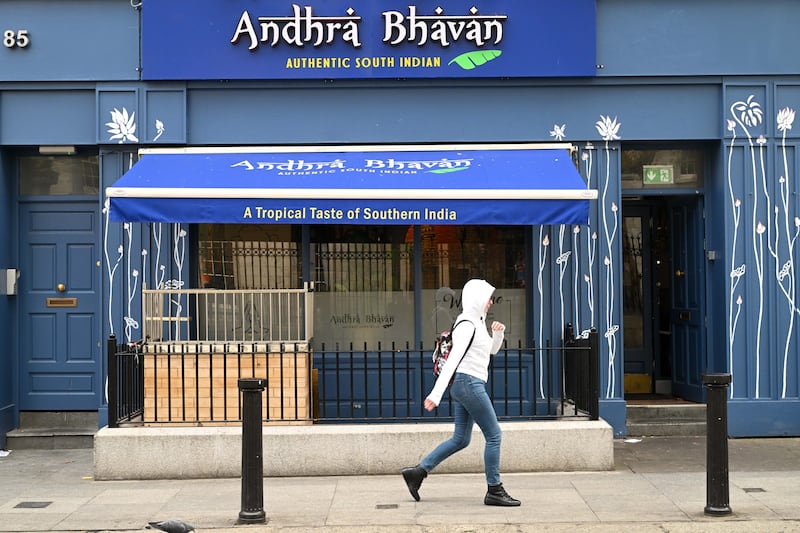 We start our visit to Andhra Bhavan with some street food dishes. Photograph: Bryan Meade