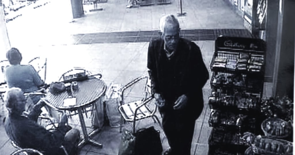 CCTV: Peter Bergmann at Sligo bus station in June 2009, in a Garda photograph of security footage
