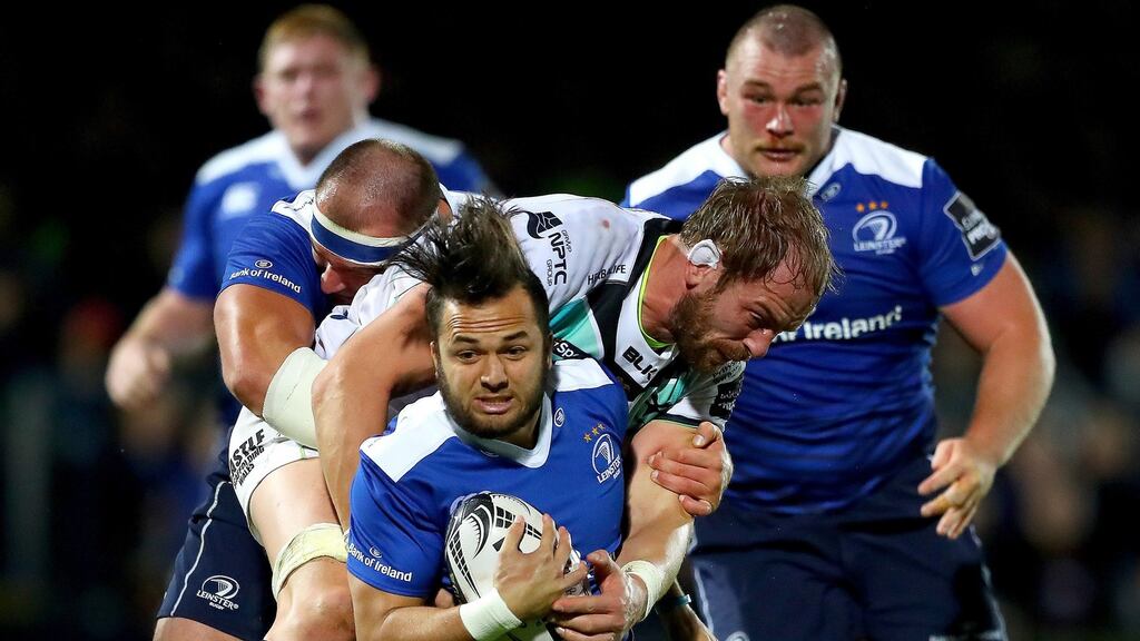 Leinster’s Jamison Gibson-Park in action against  Ospreys: he starts at scrumhalf for  Cardiff game. Photograph: James Crombie/Inpho