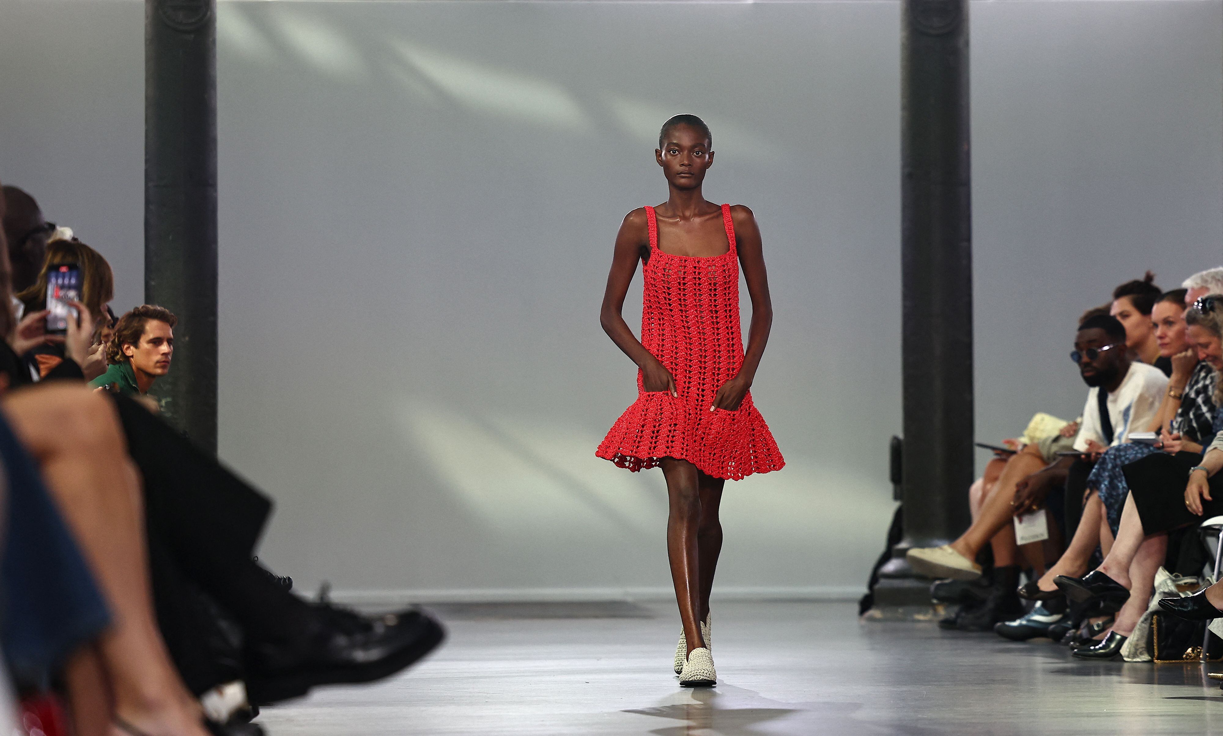 JW Anderson catwalk presentation for the Spring/Summer 2024 collection. Photograph: Henry Nicholls/AFP/Getty Images