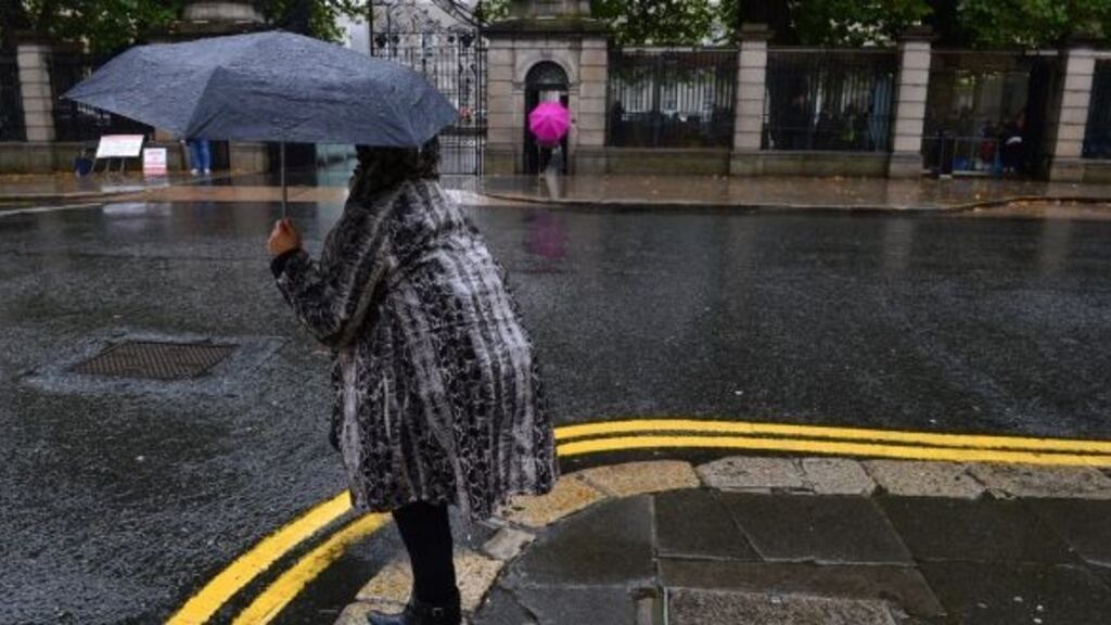 Met Éireann said rain will spread eastwards across Ireland bringing heavy rain to many areas for a time and a risk of spot flooding. File photograph: Frank Miller