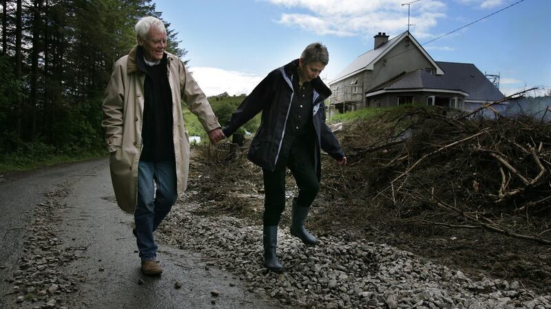 Tony and Steph Booth near the house they renovated in Co Cavan. Photograph: Frank Miller