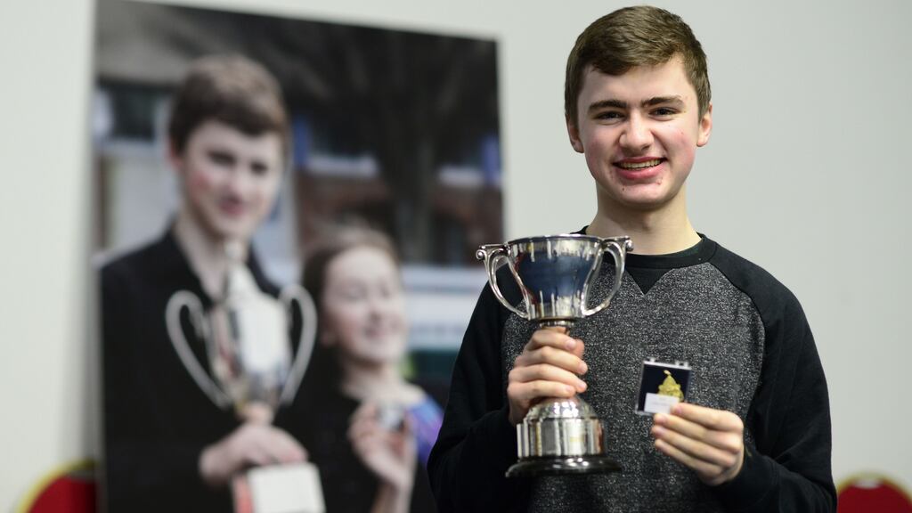 Kevin Jansson, Cork, who won the Dorothy Stokes Cup at the RDS. Photograph: Cyril Byrne