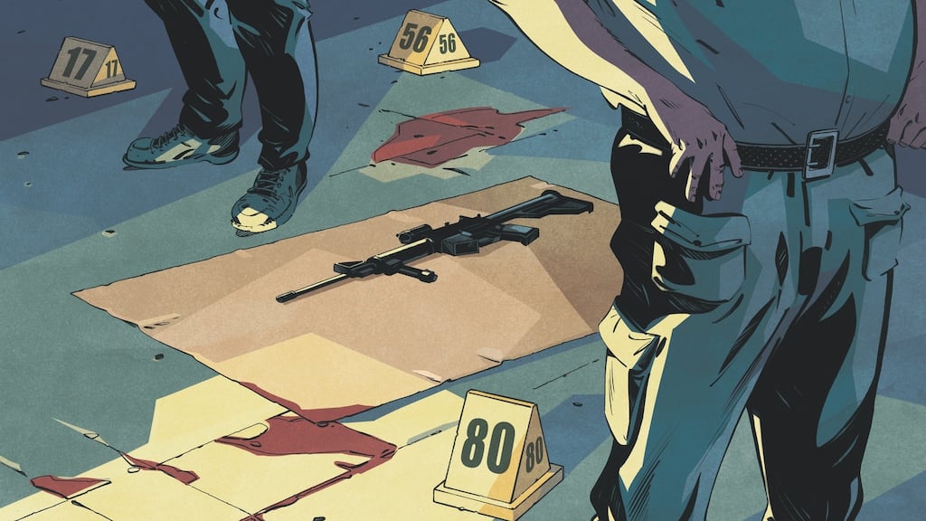 Intended to strengthen authoritarian states, the Kalashnikov gained outlaw credibility, morphing to a symbol of revolt, blowback, crime and jihad.  Photograph: Attila Futaki/The New York Times