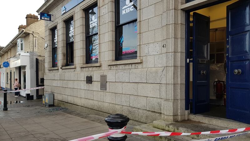 Arson attack took place at the KBC bank premises on the Main Street in Swords at 5.18am.