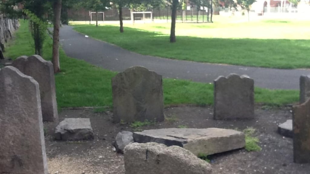 ‘It was apt that when Dublin City Council this week announced the creation of designated “quiet areas” in the capital, the Cabbage Garden was one of only two city-centre parks to make the list.’ Above, the Cabbage Garden in Dublin, with the Huguenot cemetery in foreground