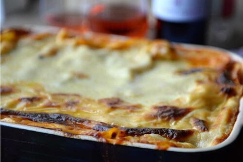 Blonde lasagne