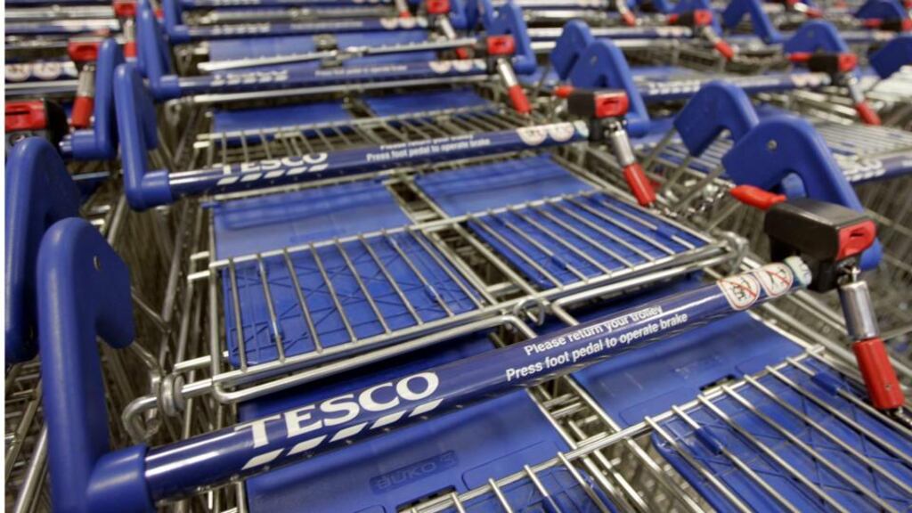 Tesco has seen a 6 per cent drop in sales leading to a 1.5 per cent decline in its share of the multibillion Irish grocery market.  Photograph: Dara Mac Dónaill