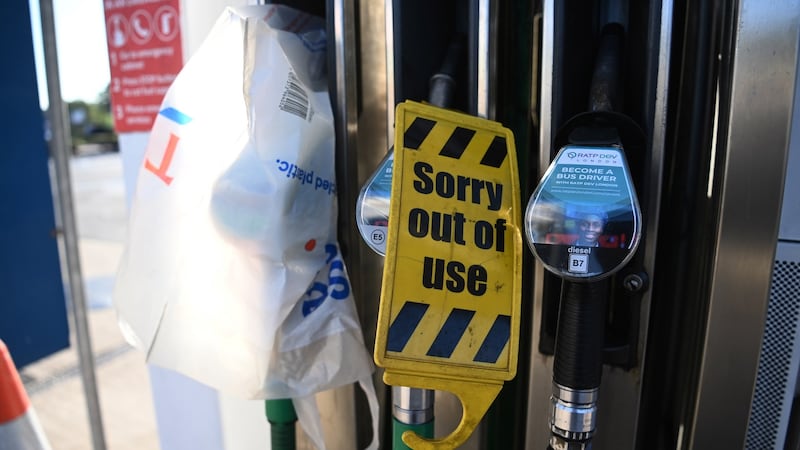 A Tesco garage that closed after running out of fuel, in London late last month. Photograph: Neil Hall/EPA