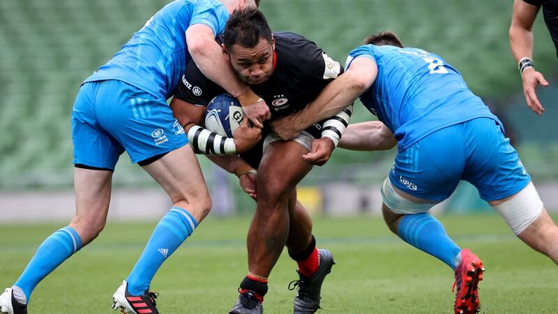 Leinster did a good job of stifling Saracens number eight Billy Vunipola on Saturday. The defeat did not feel like the physical bullying of some previous beatings. Photograph: Billy Stickland/Inpho