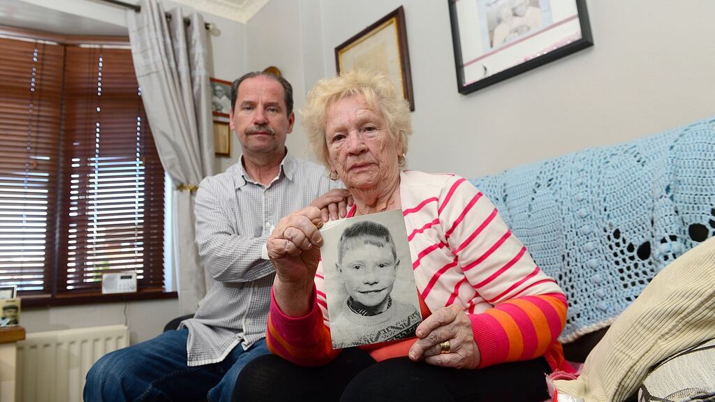 Patrick Rooney’s brother Con Rooney and mother Alice. File photograph: Arthur Allison/Pacemaker.
