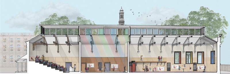 The former pathology block of the UCD School of Medicine, which is on the NCH site, will become a hub for music learning and engagement under the plans. Illustration: NCH