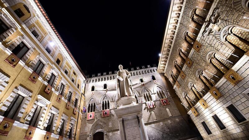 The headquarters of Monte Dei Paschi di Siena at Piazza Salimbeni in the Tuscan city. The future of the world’s oldest bank is under threat from the financial crisis enveloping Italy and its prime minister. Photograph: AFP/Getty Images