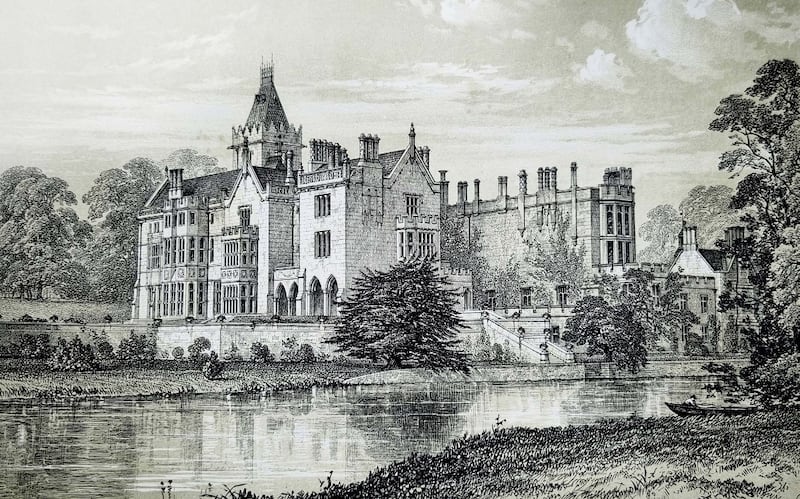 Adare Manor: View from the southeast. From Memorials of Adare Manor (1865). Image: Courtesy of Special Collections and Archives, Glucksman Library, University of Limerick