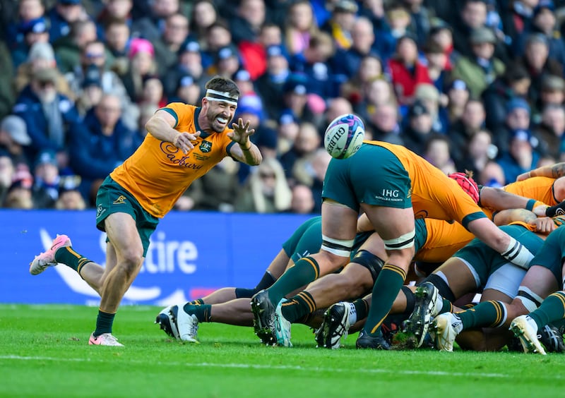 Australia’s Jake Gordon in action against Scotland at Murrayfield. Joe Schmidt's arrival as coach has helped to herald a potential new dawn for Australian rugby. Photograph: Craig Watson/Inpho