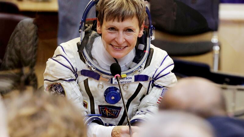 Astronaut Peggy Whitson prior to the launch of Soyuz MS-3 space ship at Baikonur cosmodrome, Kazakhstan on November 17th, 2016. Photograph: Dmitri Lovetsky/Reuters