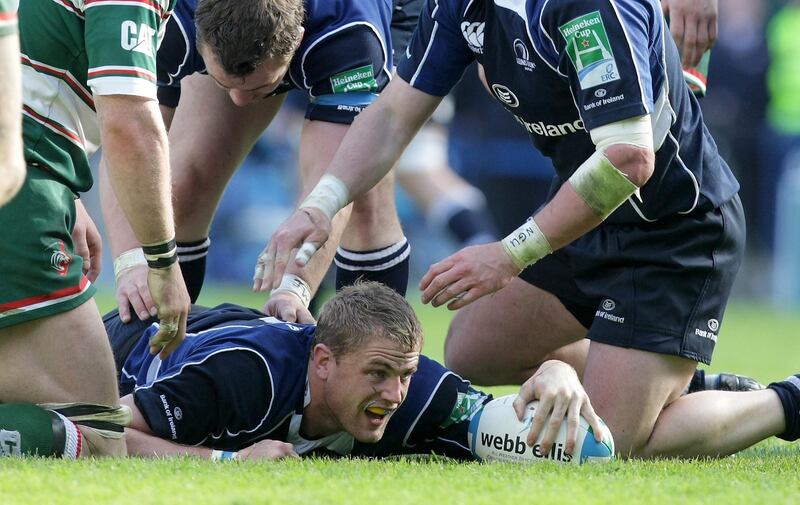 Jamie Heaslip: scored a crucial try for Ireland in the victory over Scotland in 2009. Photograph: Morgan Treacy/Inpho