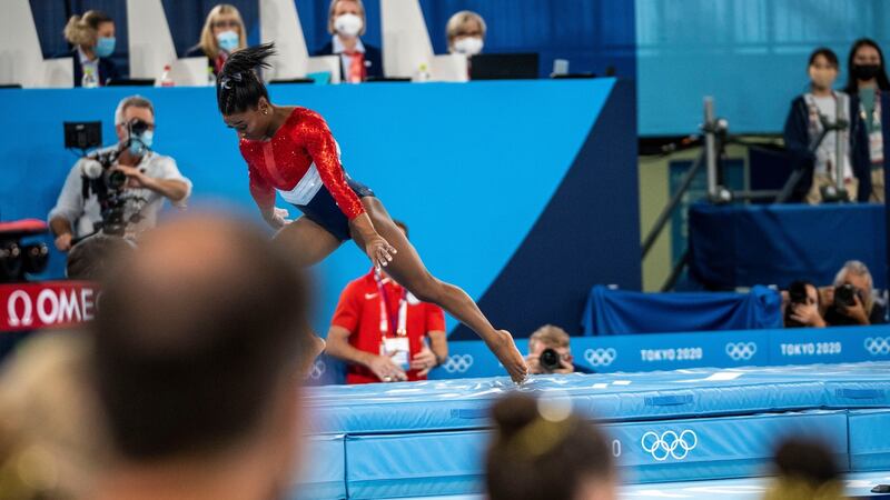 Simone Biles had to withdraw from five of her six events at the Olympics as she was struggling with the ‘twisties’. Photo: Doug Mills/The New York Times