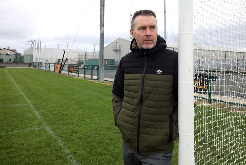 Oisin McConville: 'You’d kick the ball over the bar and if it went into the barracks they’d stick a knife in it and then throw it back over.' Photograph: Stephen Davison