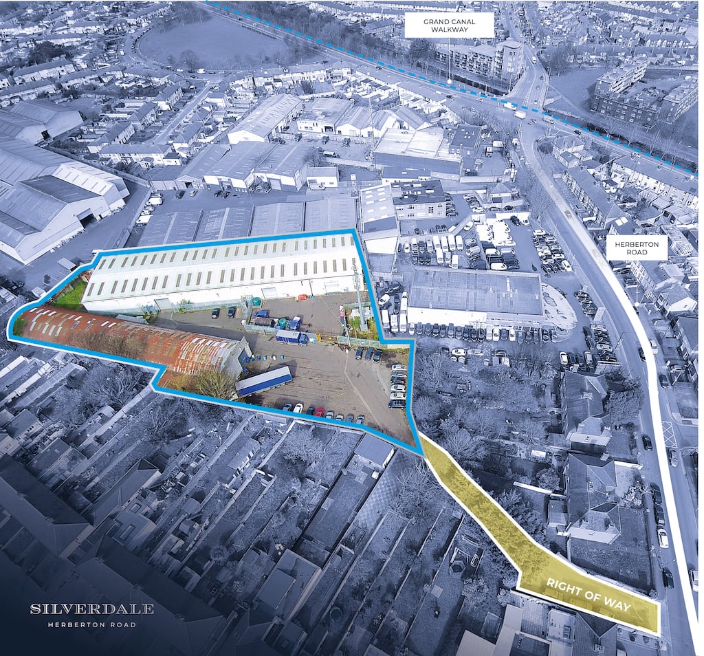 An aerial view of the Silverdale site on Herberton Road, Rialto, Dublin 8