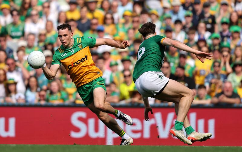 Donegal's Caolan McColgan always puts in a big shift. Photograph: Bryan Keane/Inpho