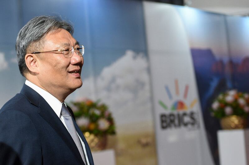 China's minister of commerce, Wang Wentao. Photograph: Alet Pretorius/Pool/AFP via Getty